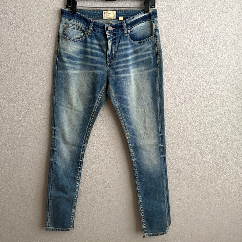 BKE Stella Low Rise Skinny Whiskered Faded Stretch Jeans 28x31.5
